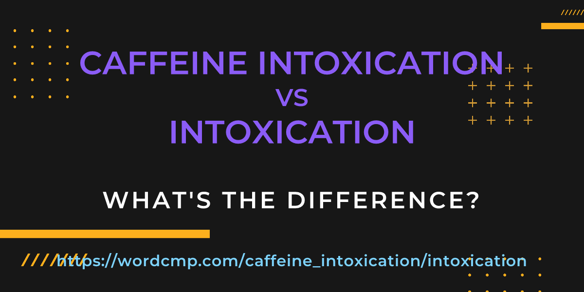 Difference between caffeine intoxication and intoxication