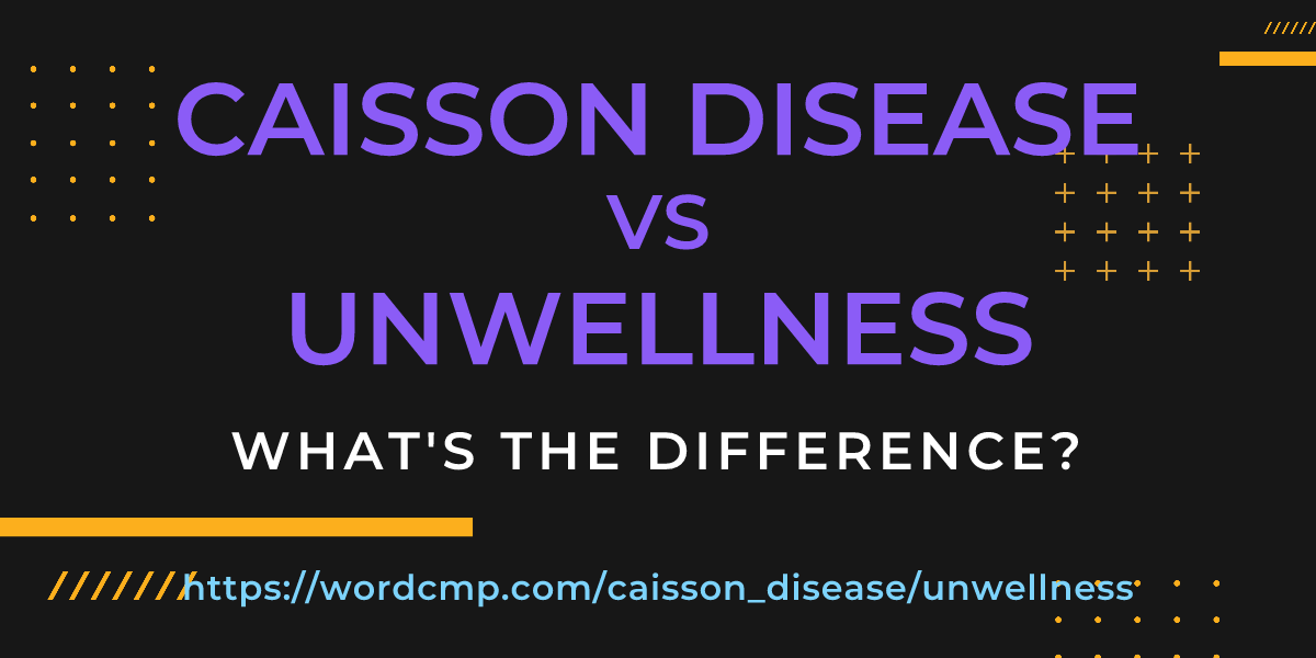 Difference between caisson disease and unwellness