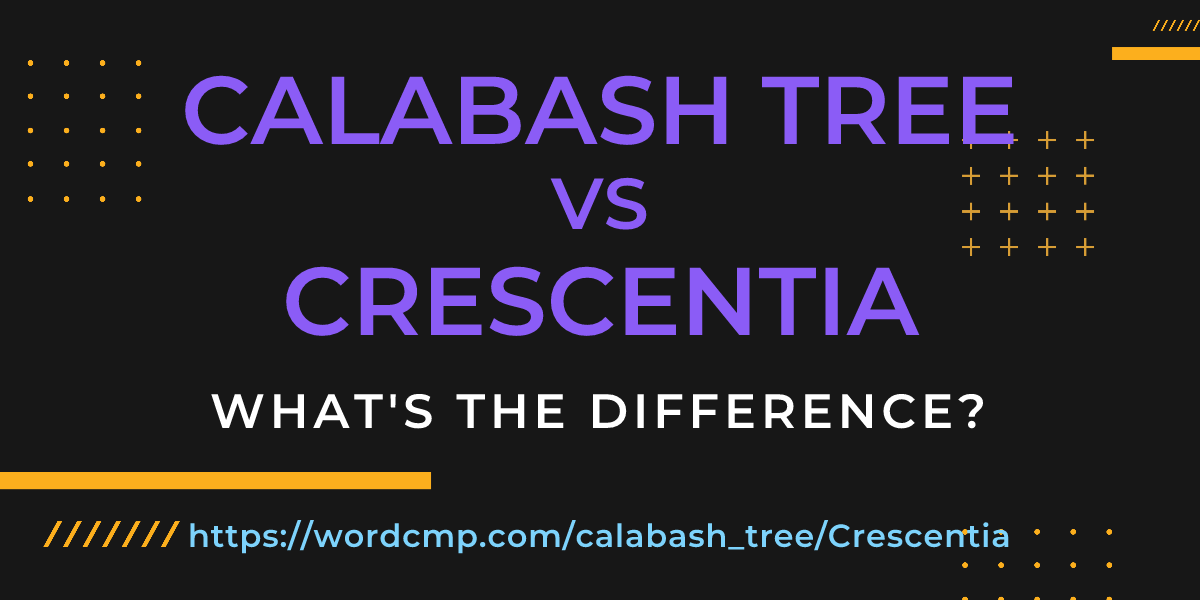 Difference between calabash tree and Crescentia