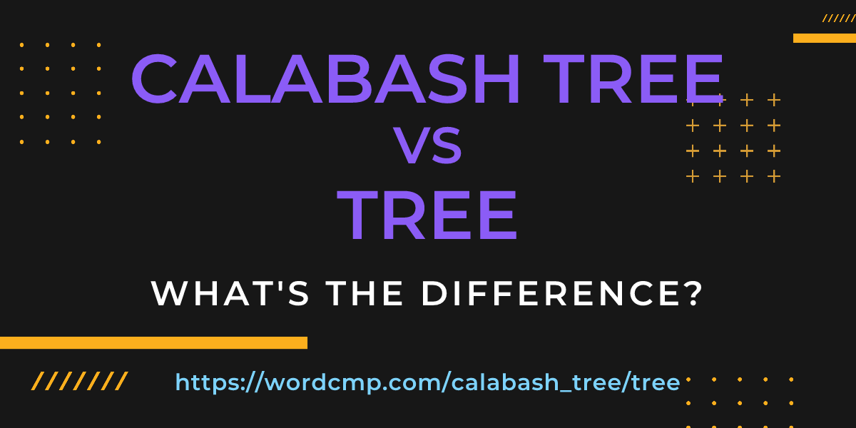 Difference between calabash tree and tree