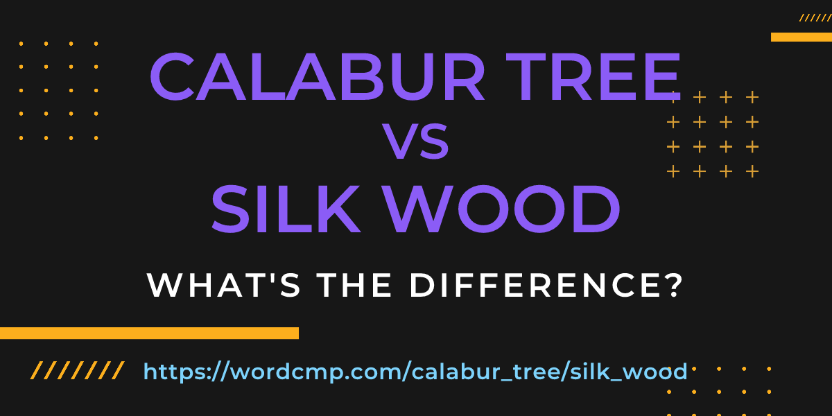 Difference between calabur tree and silk wood