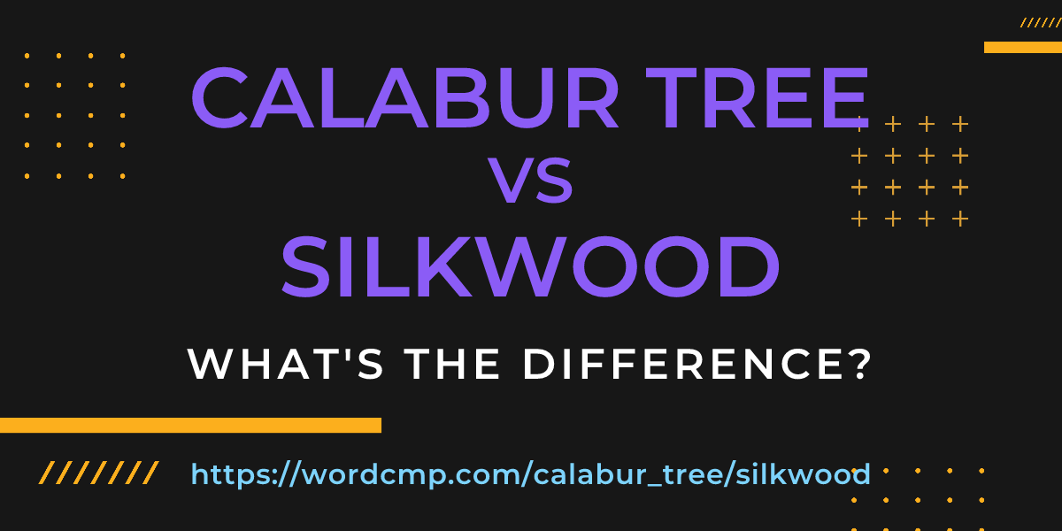 Difference between calabur tree and silkwood