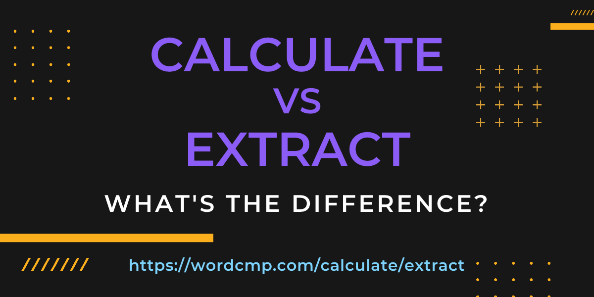 Difference between calculate and extract