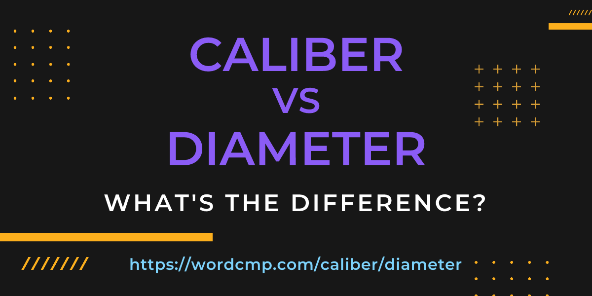 Difference between caliber and diameter