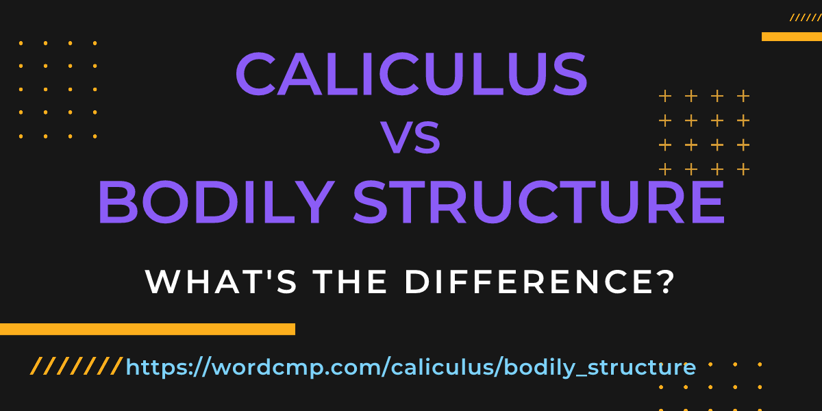 Difference between caliculus and bodily structure
