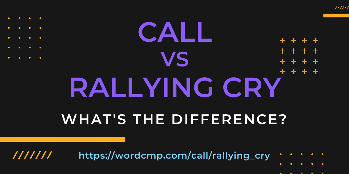 Difference between call and rallying cry