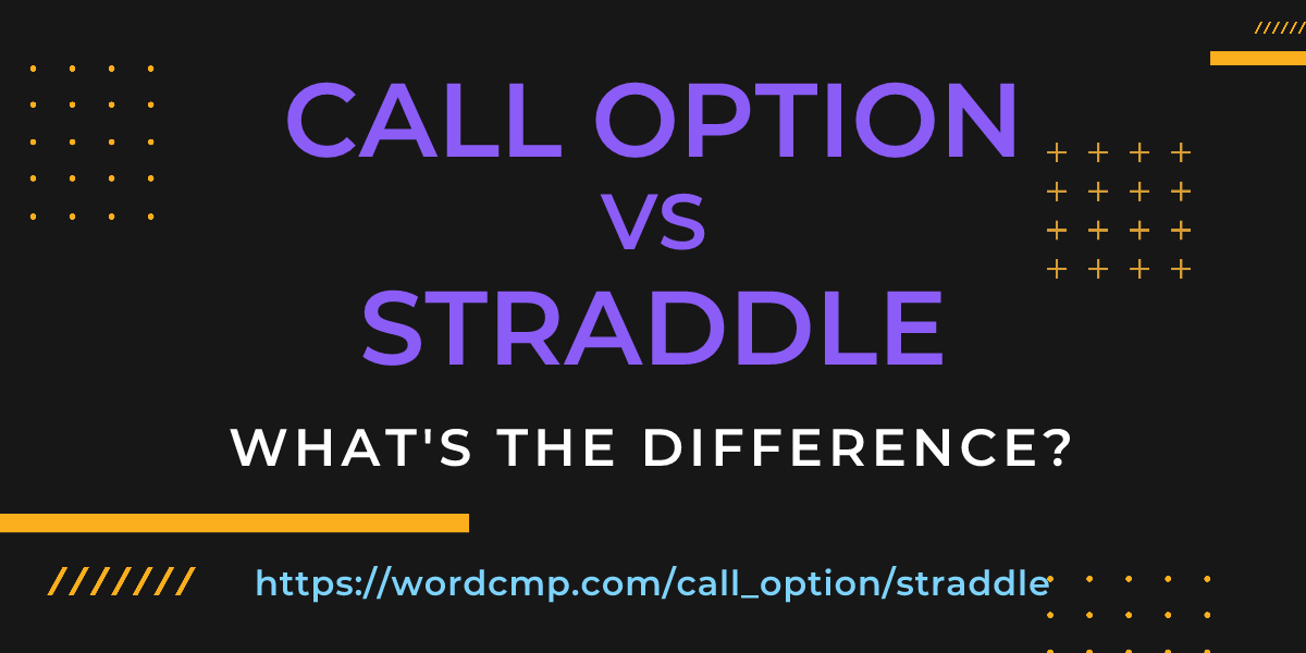 Difference between call option and straddle