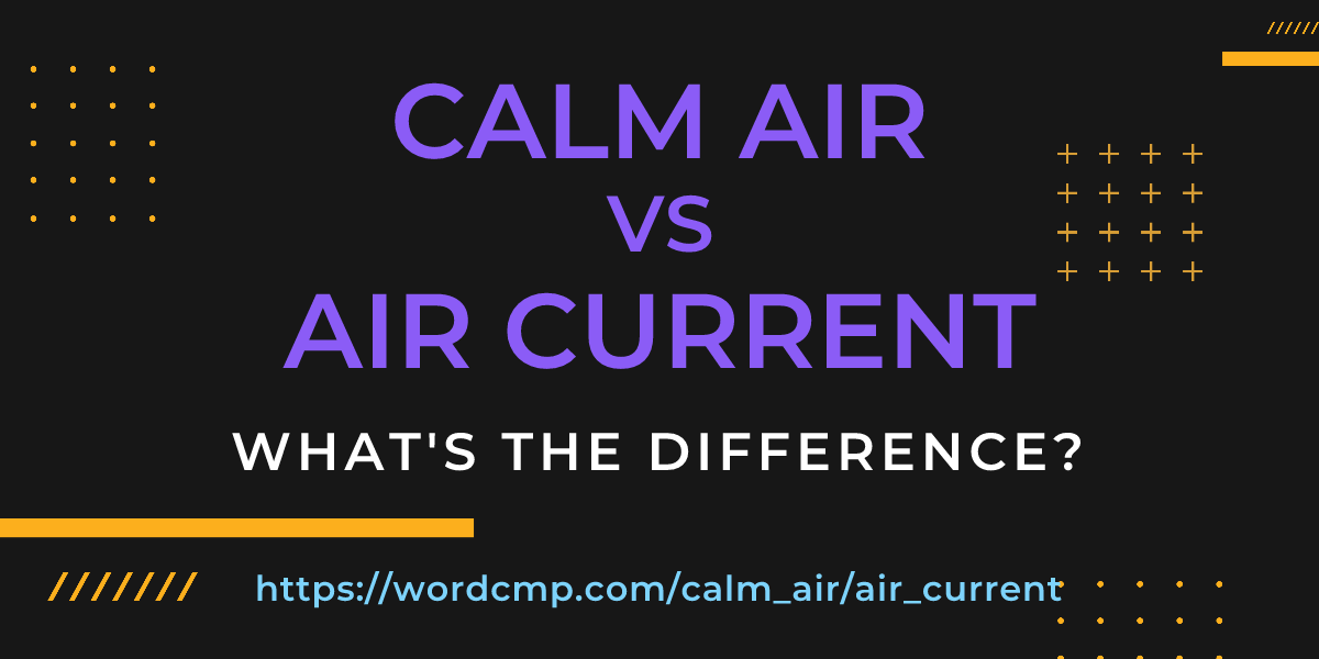 Difference between calm air and air current