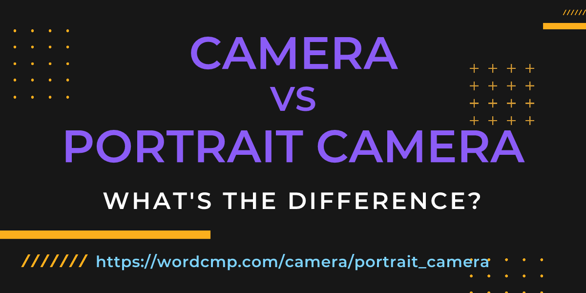 Difference between camera and portrait camera
