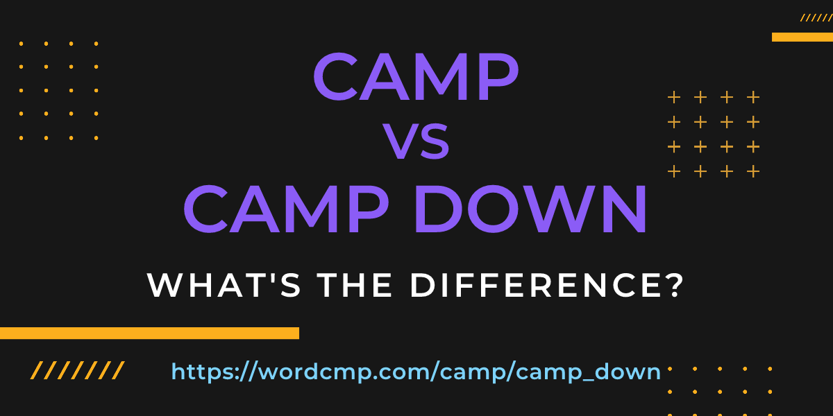Difference between camp and camp down