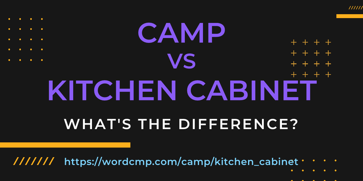 Difference between camp and kitchen cabinet