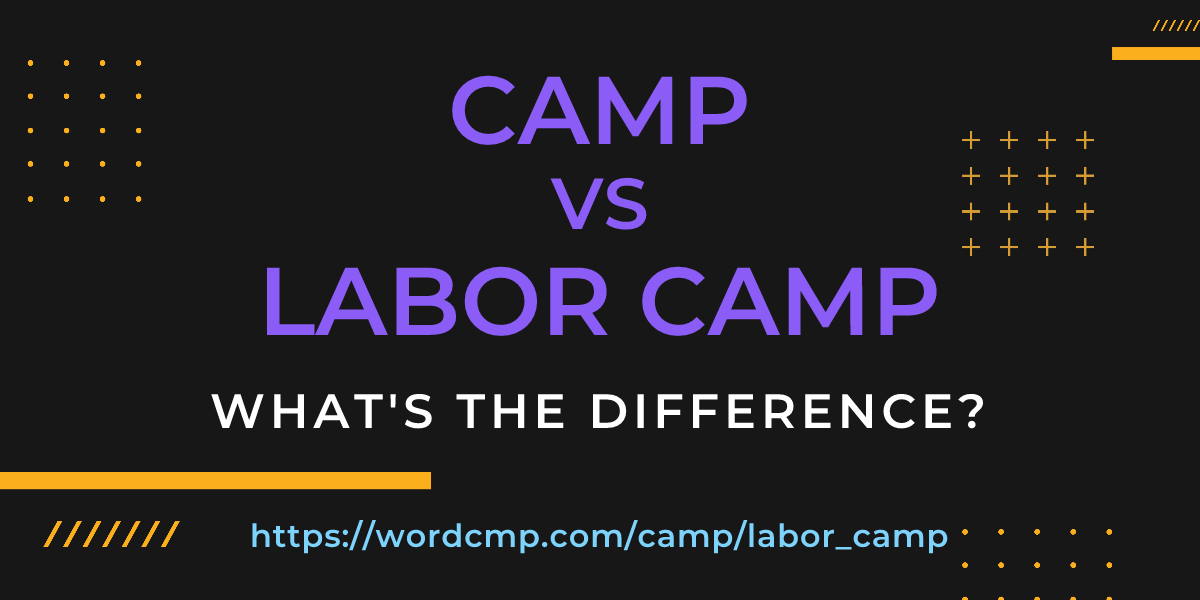 Difference between camp and labor camp