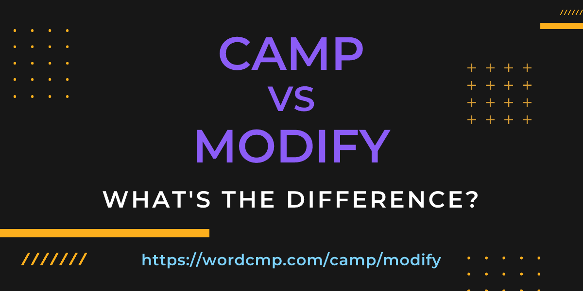Difference between camp and modify