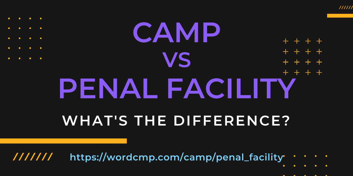 Difference between camp and penal facility