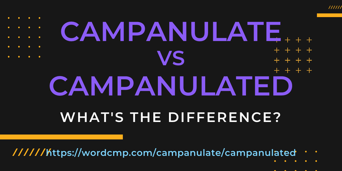Difference between campanulate and campanulated
