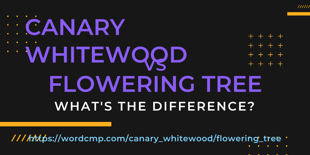 Difference between canary whitewood and flowering tree