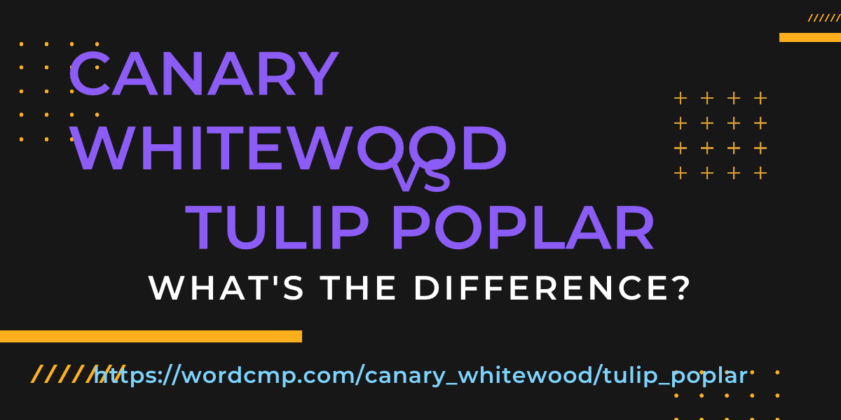 Difference between canary whitewood and tulip poplar