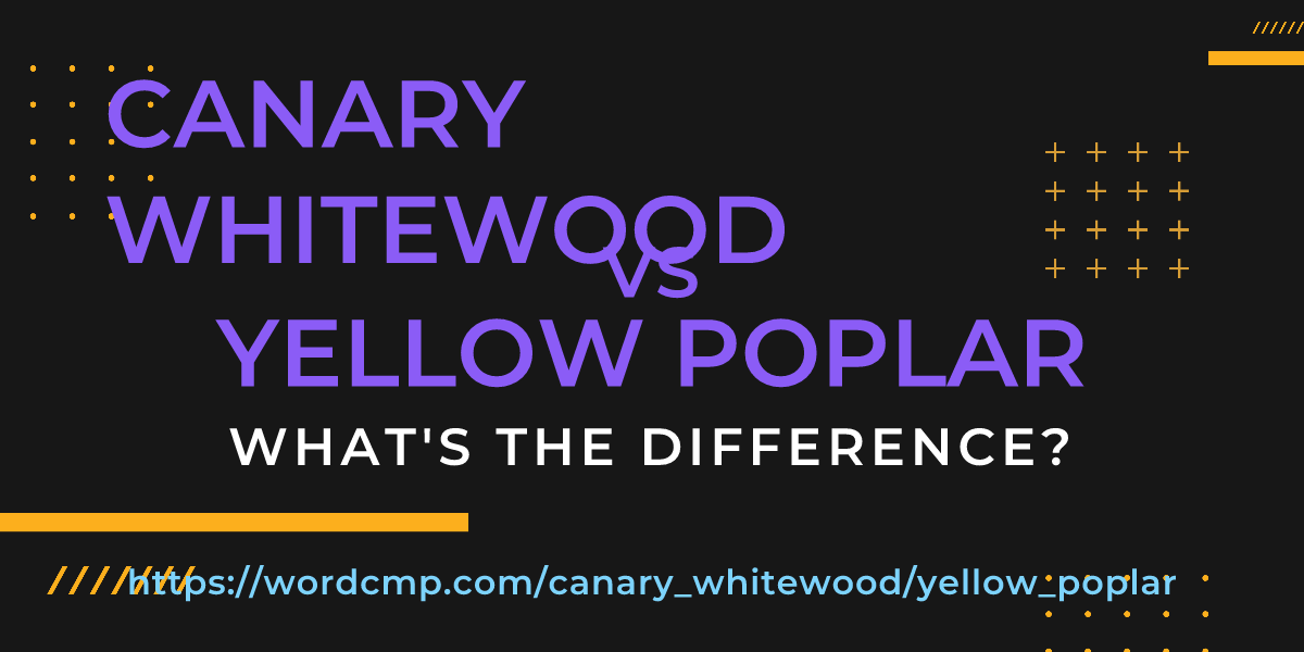 Difference between canary whitewood and yellow poplar