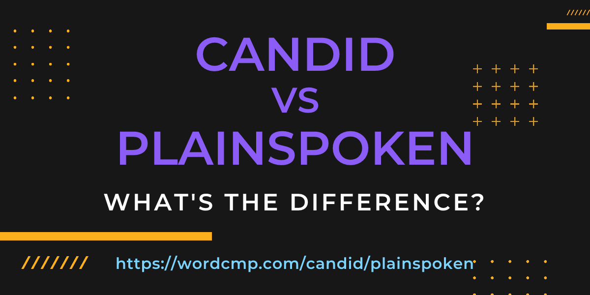 Difference between candid and plainspoken