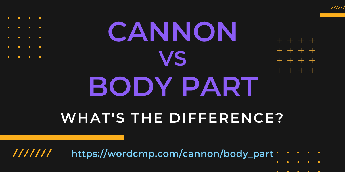 Difference between cannon and body part
