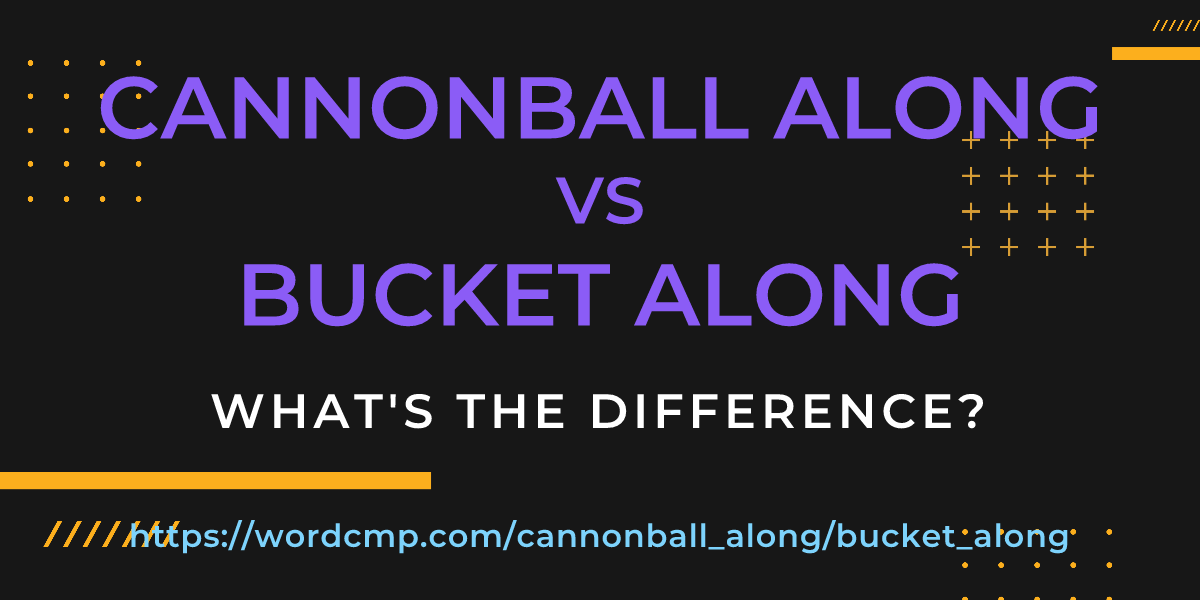 Difference between cannonball along and bucket along