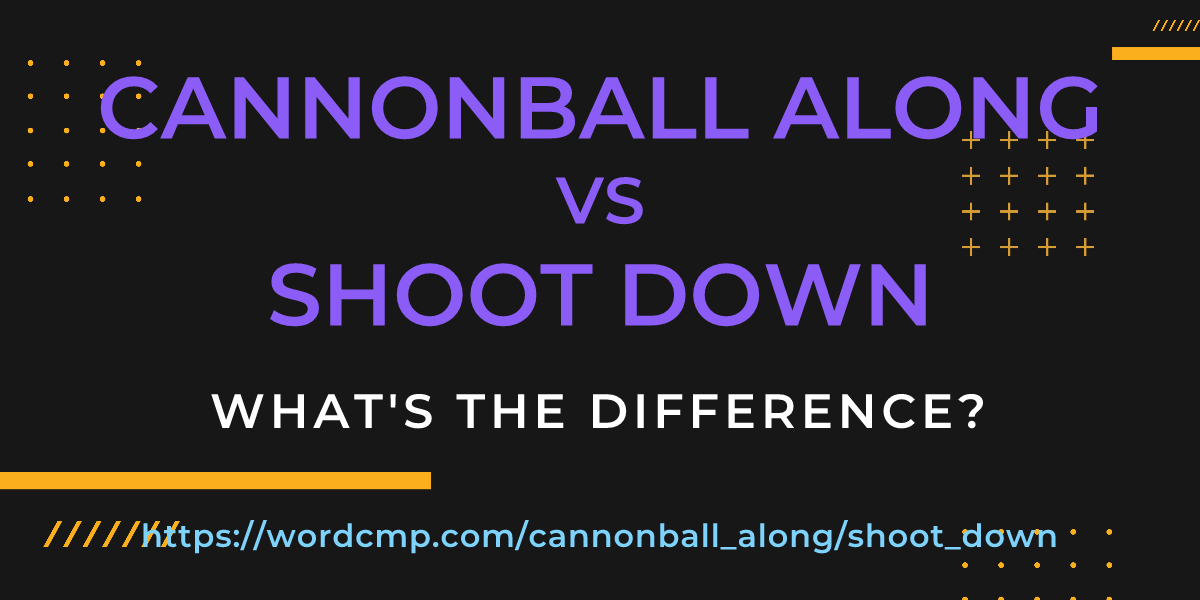 Difference between cannonball along and shoot down