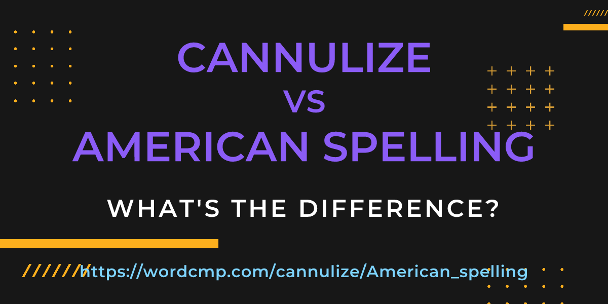 Difference between cannulize and American spelling