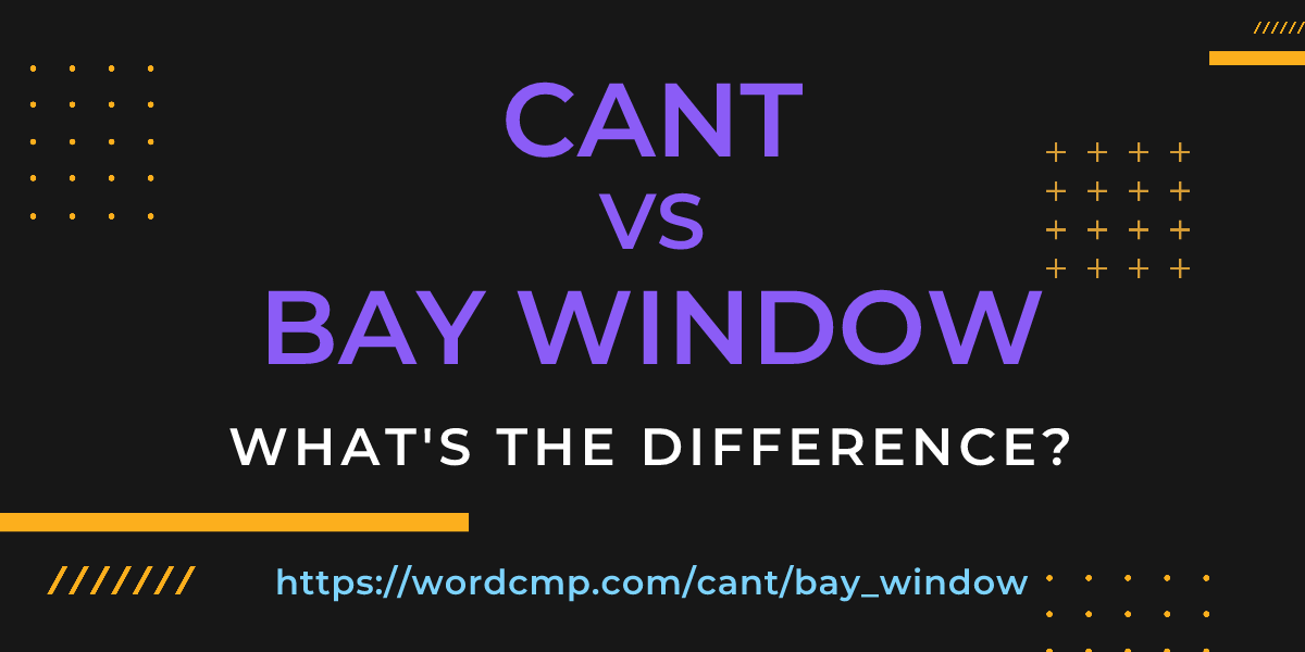 Difference between cant and bay window