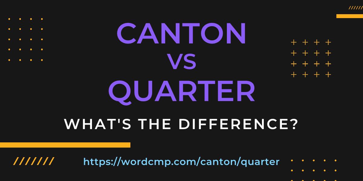 Difference between canton and quarter
