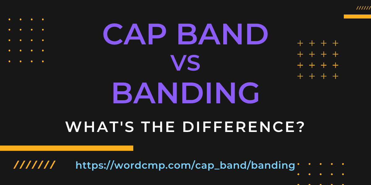 Difference between cap band and banding