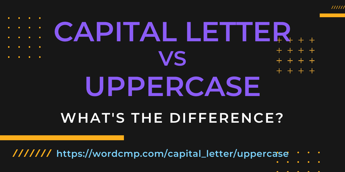 Difference between capital letter and uppercase