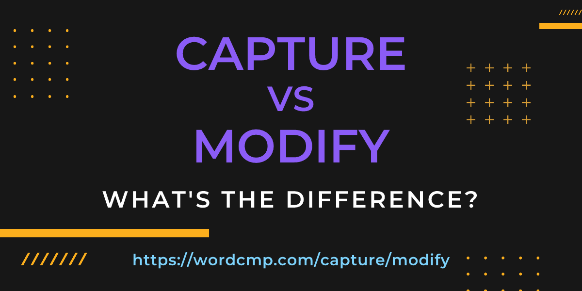 Difference between capture and modify