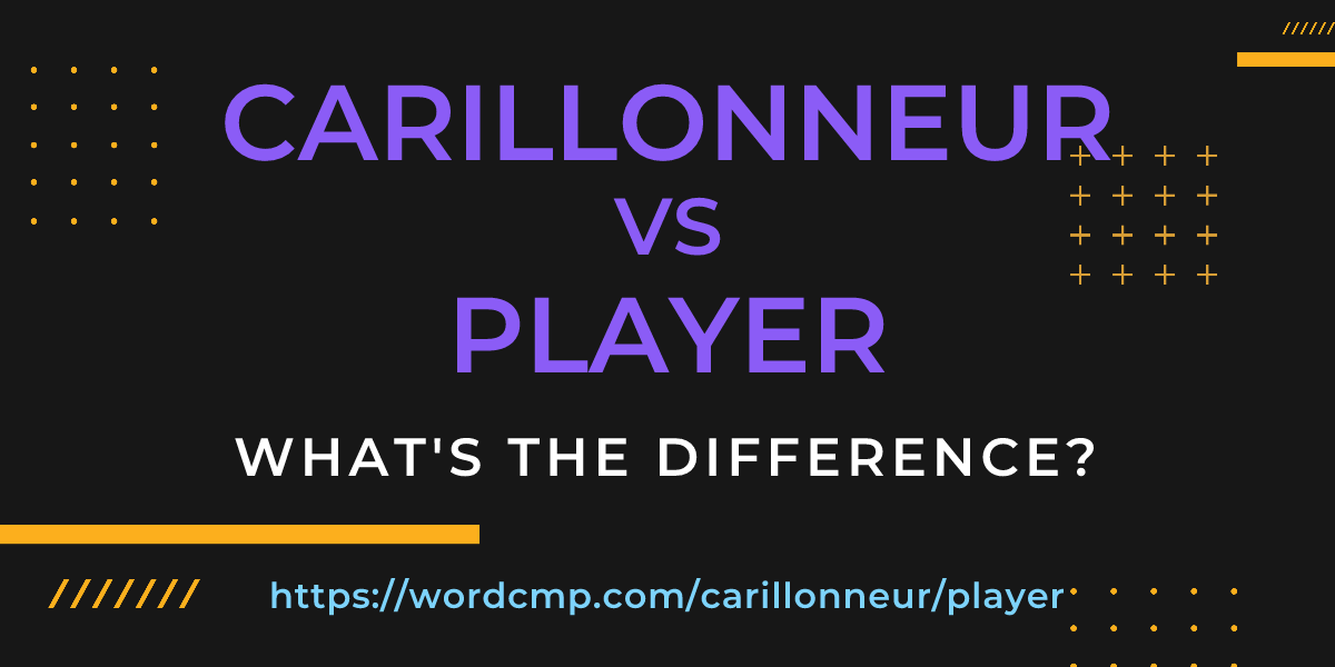 Difference between carillonneur and player