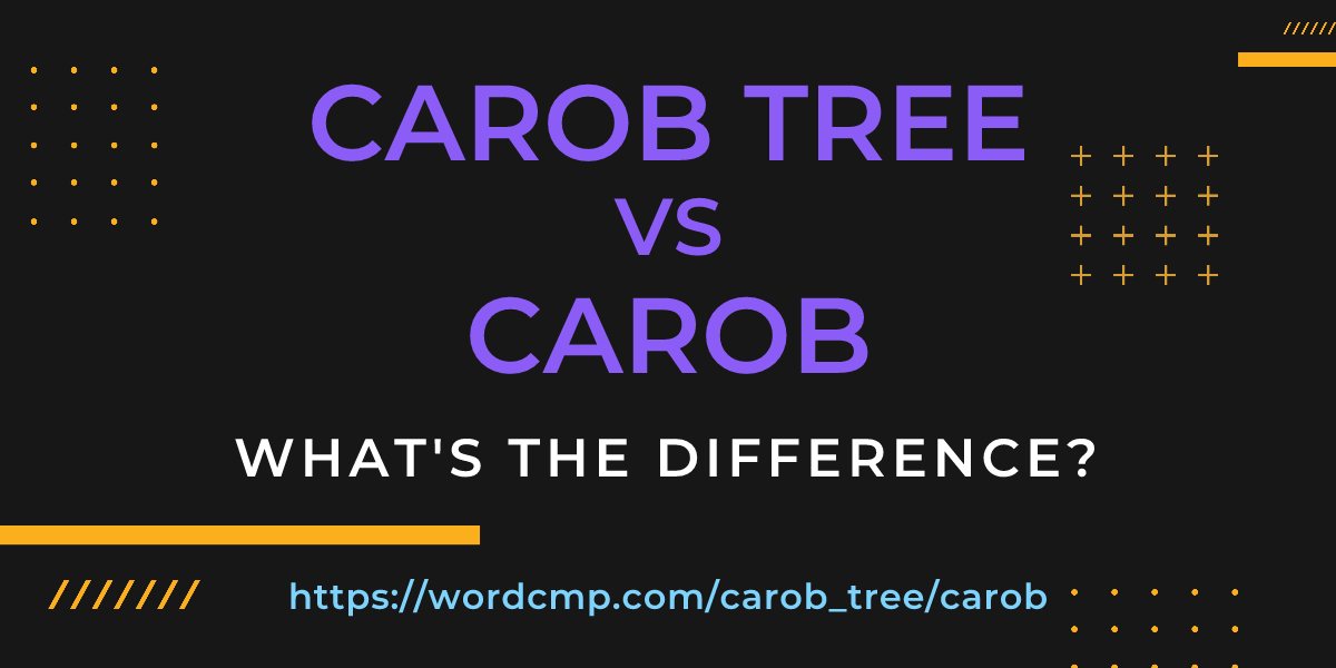 Difference between carob tree and carob