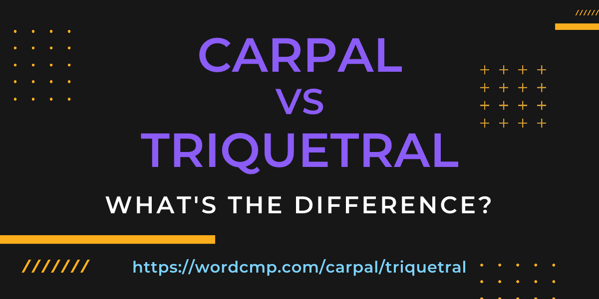 Difference between carpal and triquetral