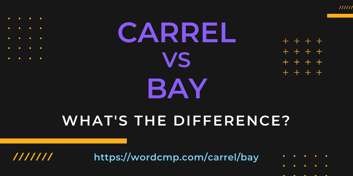 Difference between carrel and bay