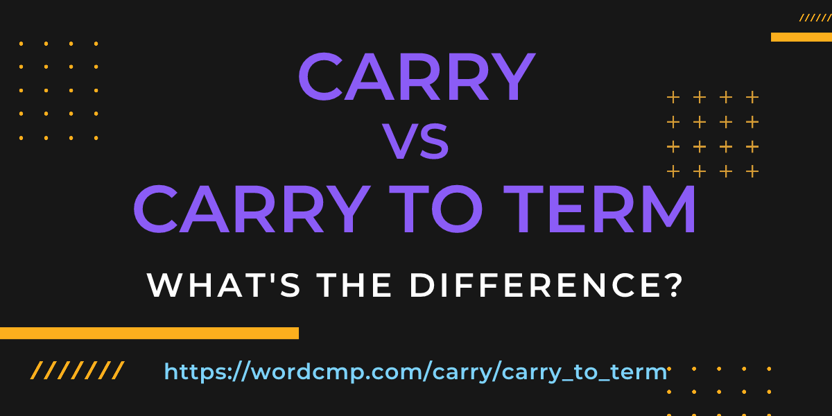 Difference between carry and carry to term