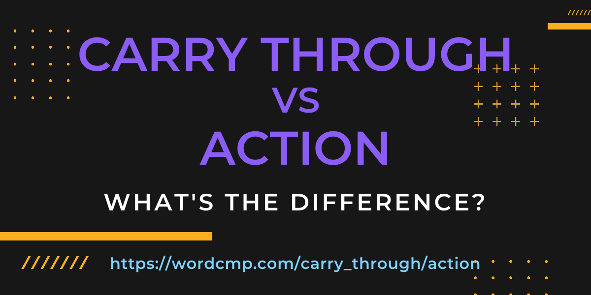 Difference between carry through and action