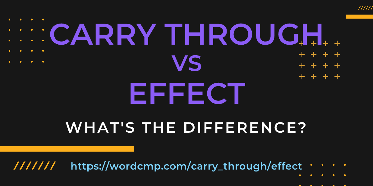 Difference between carry through and effect