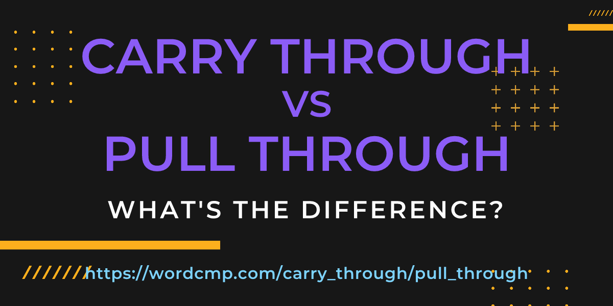 Difference between carry through and pull through