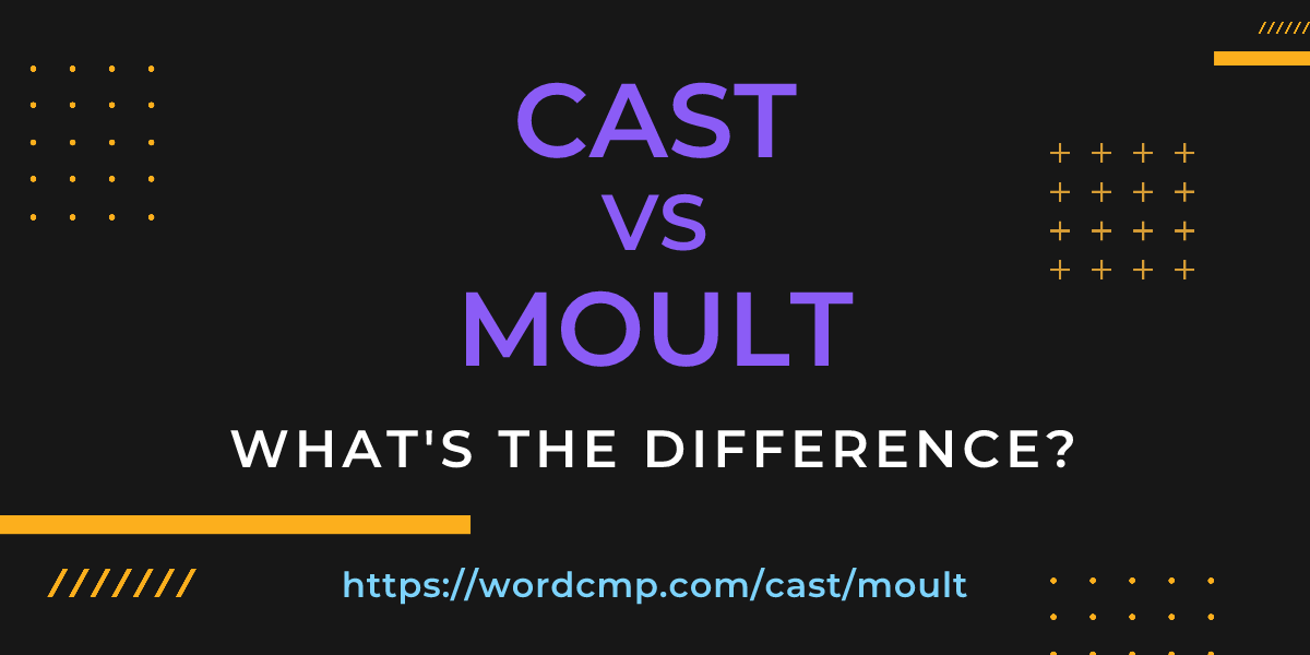 Difference between cast and moult