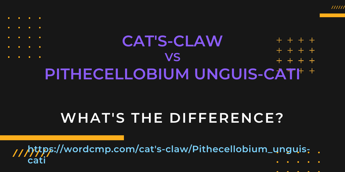 Difference between cat's-claw and Pithecellobium unguis-cati