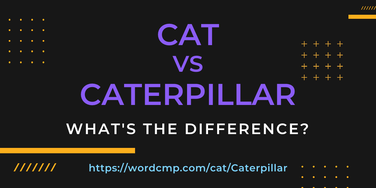 Difference between cat and Caterpillar
