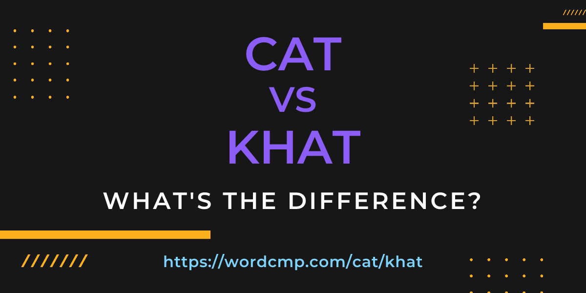 Difference between cat and khat