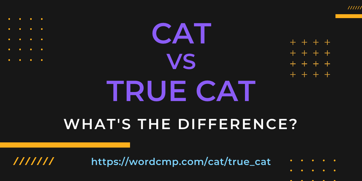 Difference between cat and true cat