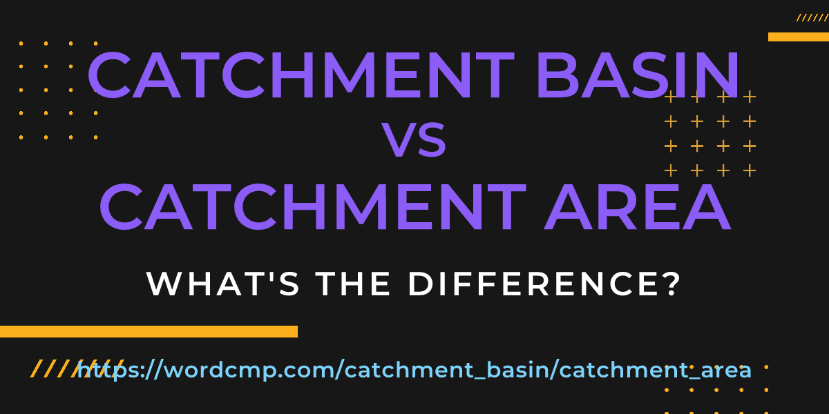 Difference between catchment basin and catchment area