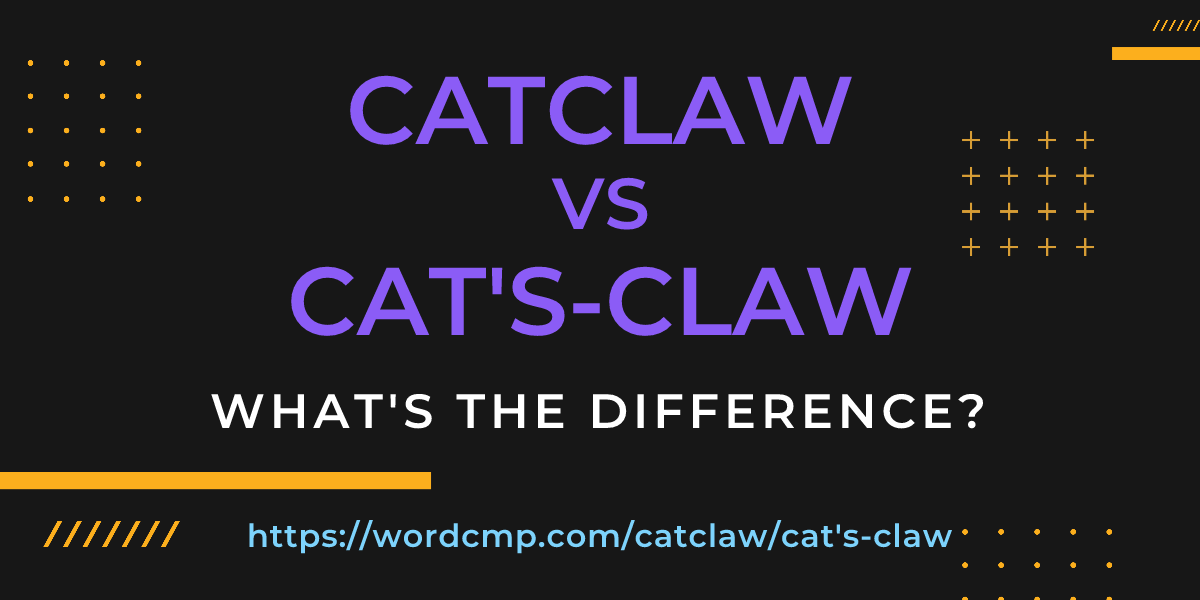 Difference between catclaw and cat's-claw