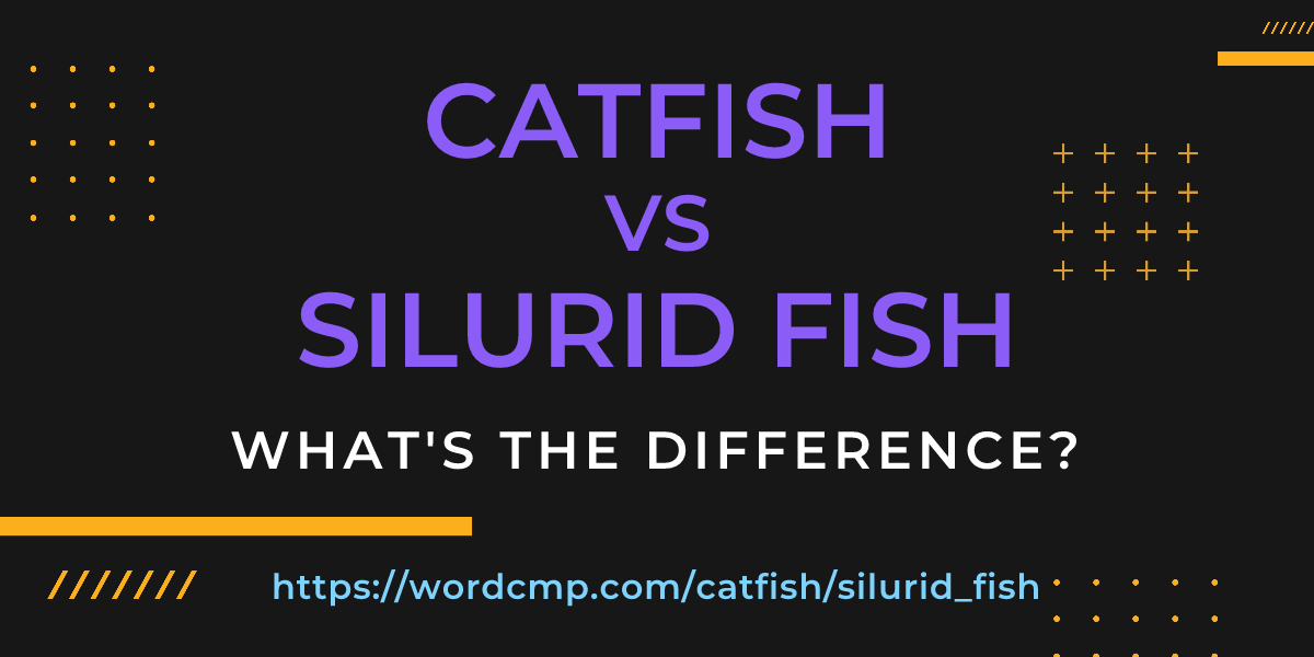Difference between catfish and silurid fish