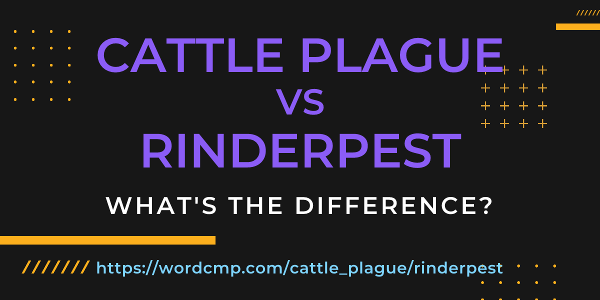 Difference between cattle plague and rinderpest