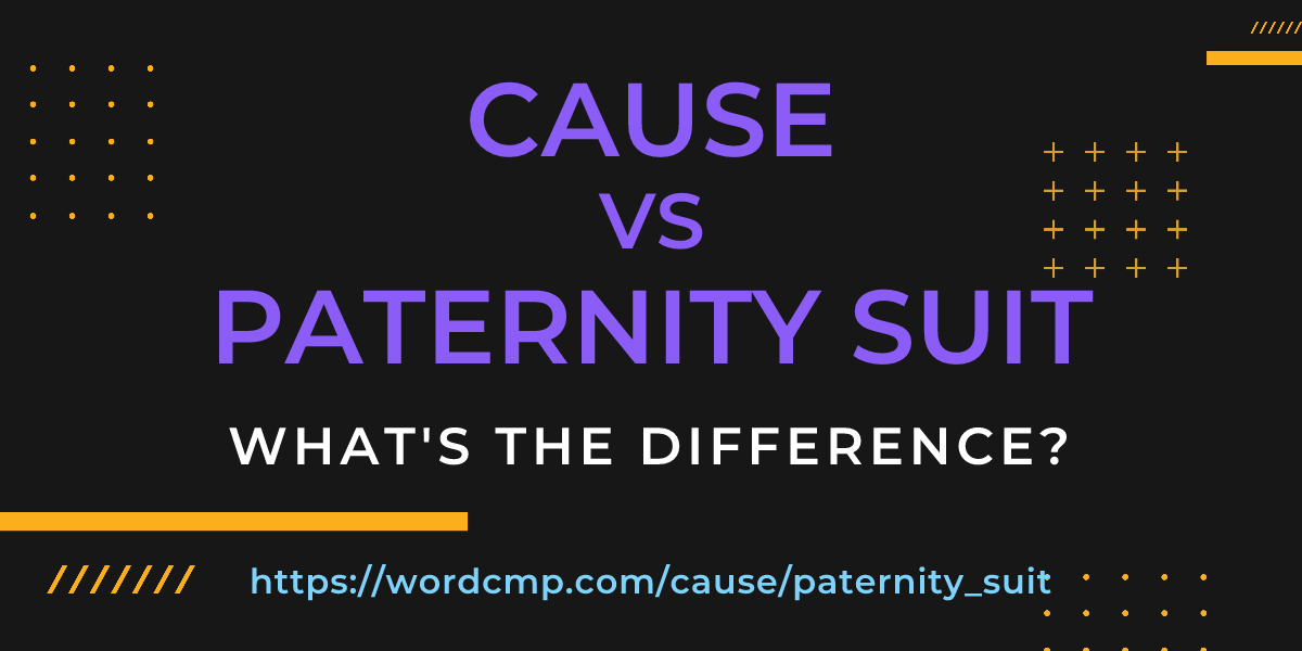 Difference between cause and paternity suit